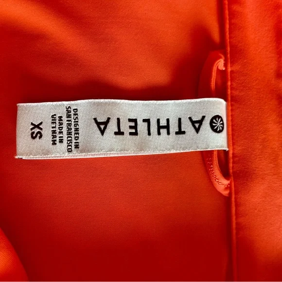 Athleta Urbanite UPF 50 Orange Long Sleeve Button Down Stretch Breathable XS - Picture 7 of 8